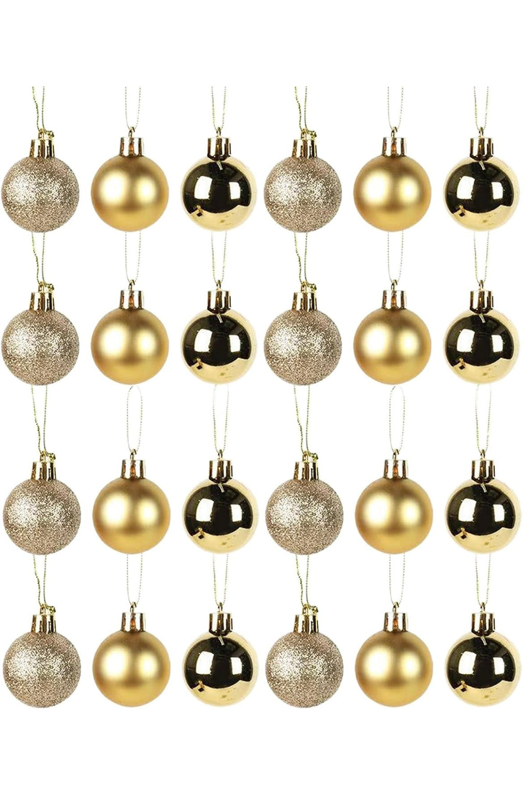 Weihnachtskugeln in Gold