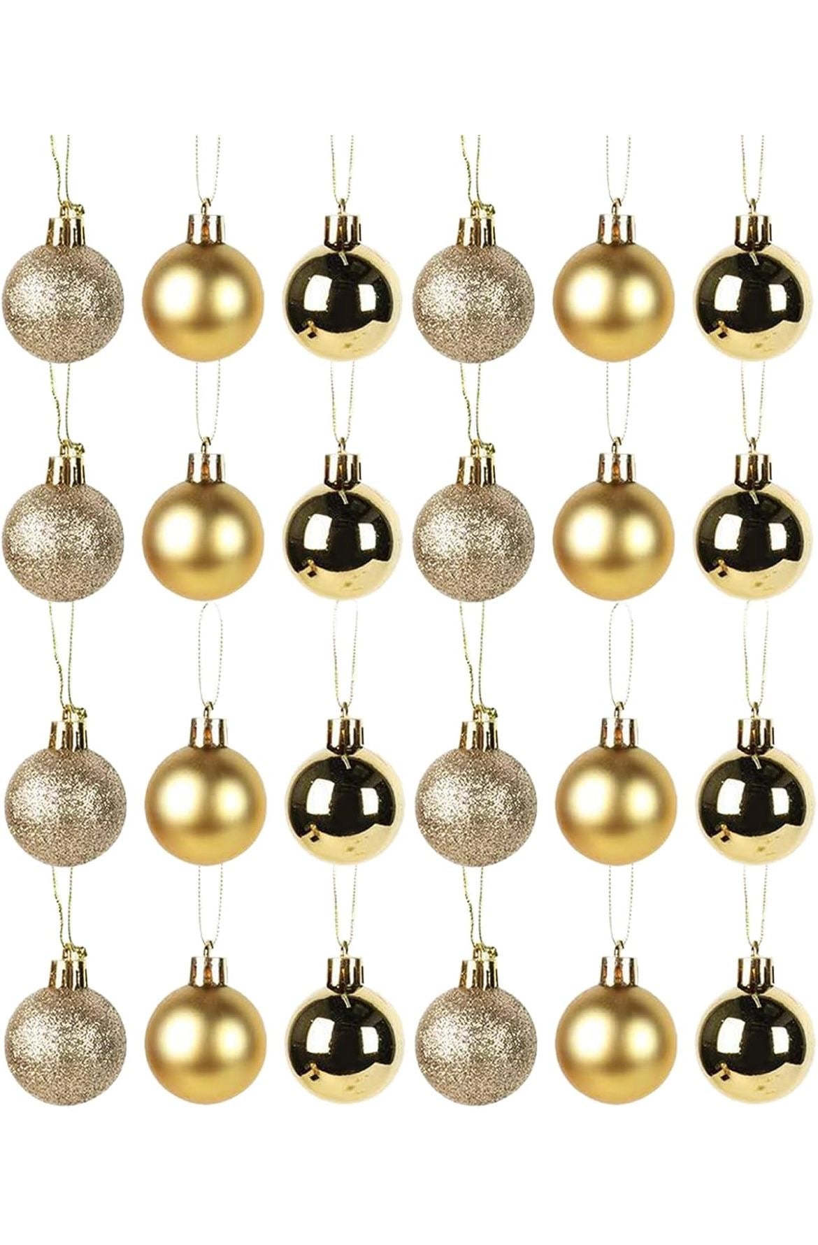 Weihnachtskugeln in Gold