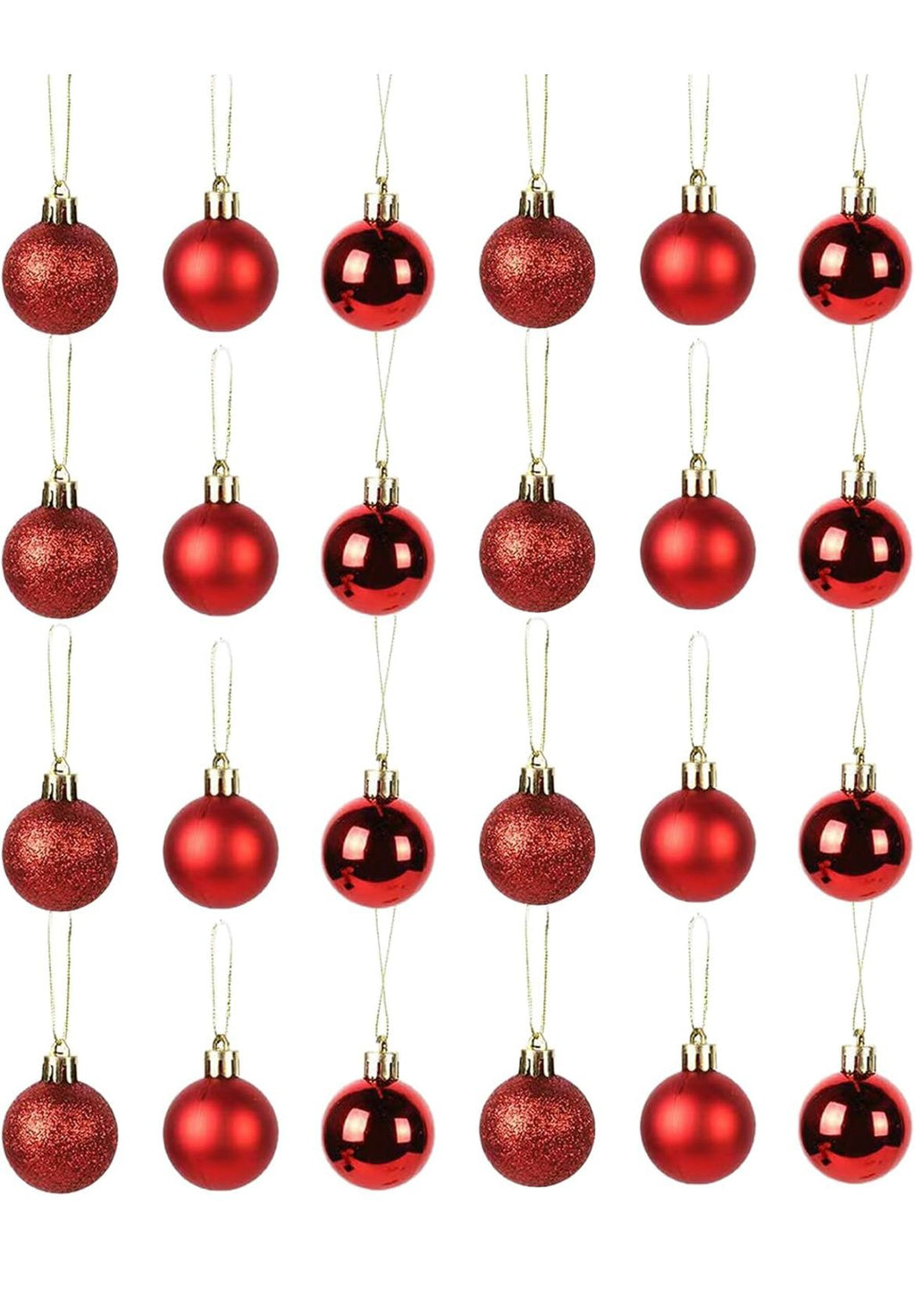 Weihnachtskugeln in Rot