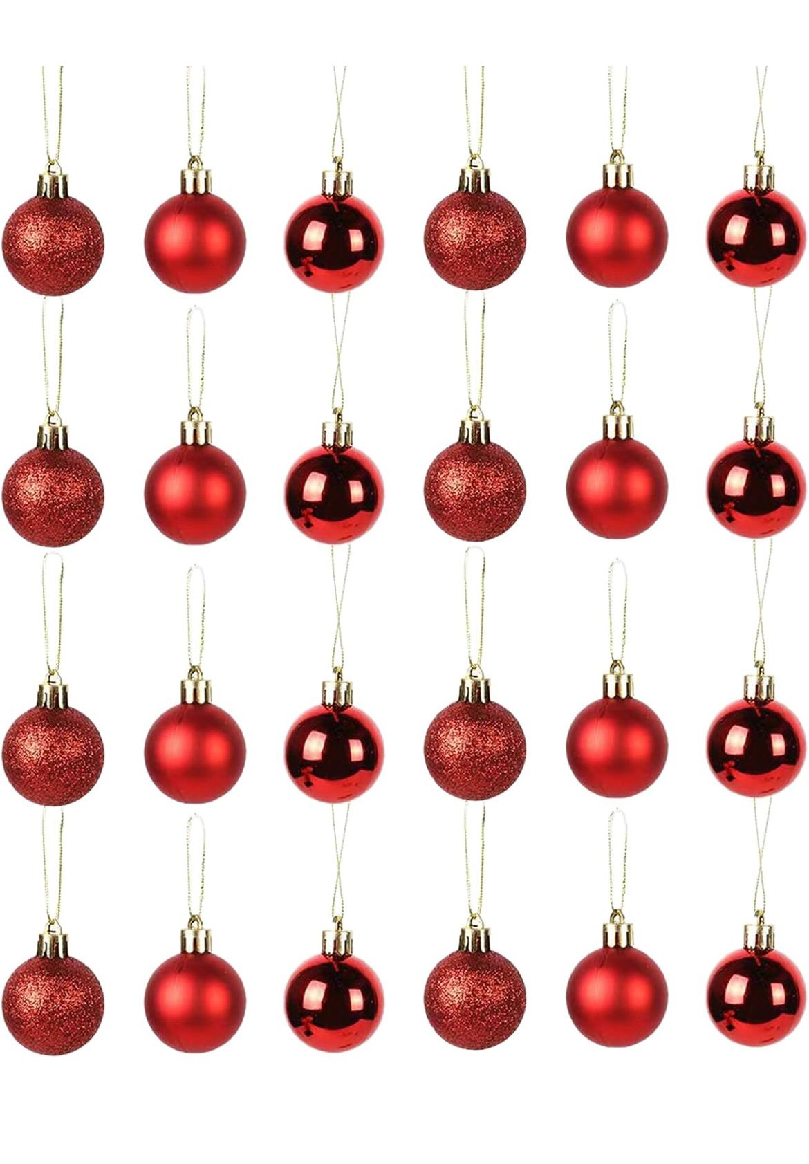 Weihnachtskugeln in Rot