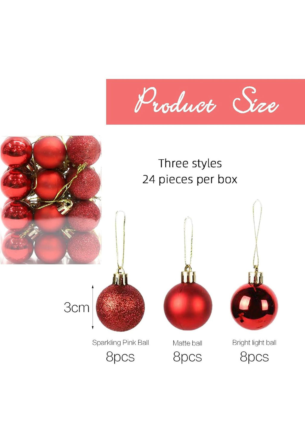 Weihnachtskugeln in Rot