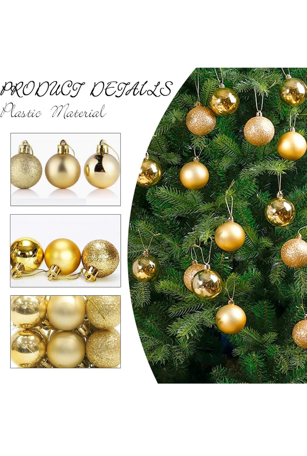 Weihnachtskugeln in Gold